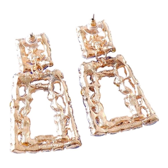 Pink Earrings Rhinestone Crystal Diamond Wedding Bridal Valentines Day Gift - Picture 5 of 5